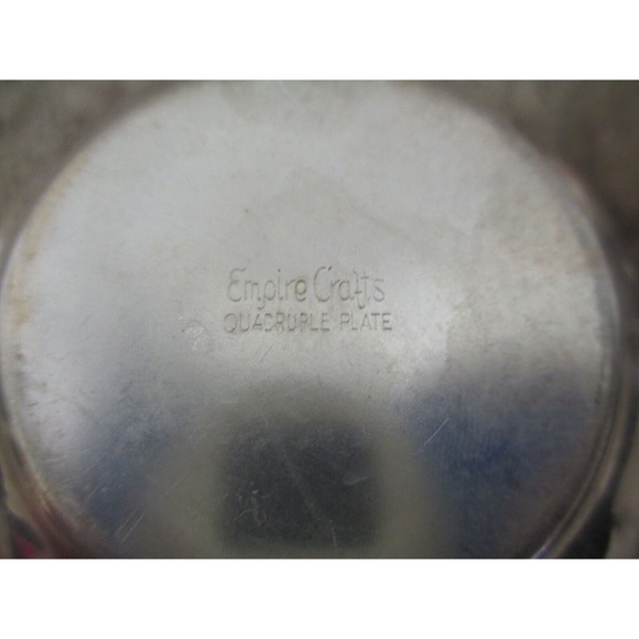 Empire Craft Quadruple Silver Plate Creamer Sugar Mid Century Modern - Picture 2 of 4